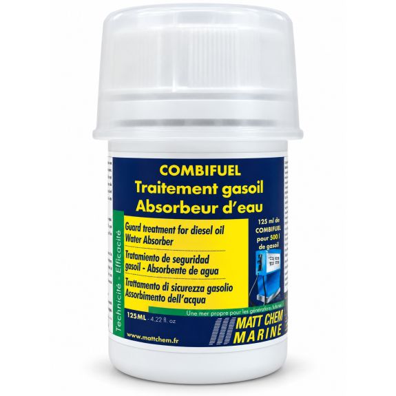 Traitement de sécurité gasoil absorbeur d'eau Combifuel – flacon 125 ml – traite 500 litres – Matt Chem