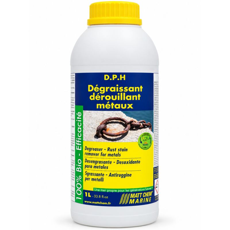Dégraissant dérouillant concentré métaux ferreux D.P.H – 1 litre– Matt Chem