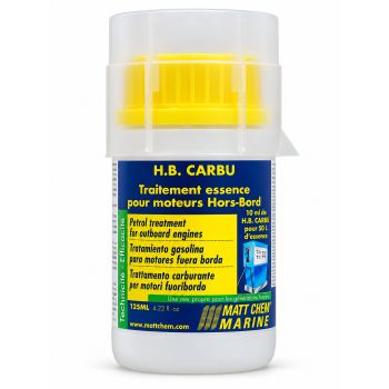 Traitement anti-corrosion essence hors-bord H.B. Carbu – flacon doseur 125 ml – traite 625 litres – Matt Chem