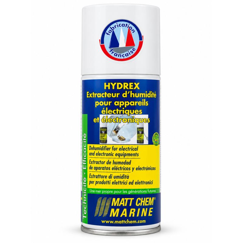 Extracteur d'humidité préventif et curatif appareils électriques et électroniques Hydrex – aérosol 150 ml –– Matt Chem