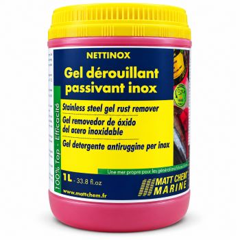 Gel dérouillant nettoyant passivant inox Nettinox – 1 litre – Matt Chem