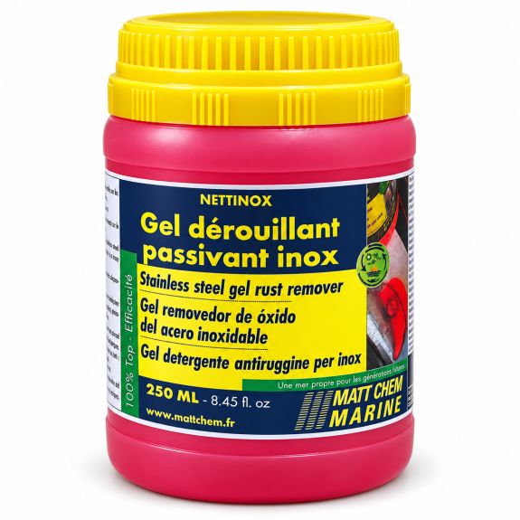 Gel dérouillant nettoyant passivant inox Nettinox – 250 ml – Matt Chem