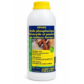 Acide phosphorique en solution Ophos – 1 litre – désoxydation et passivation métaux ferreux – Matt Chem