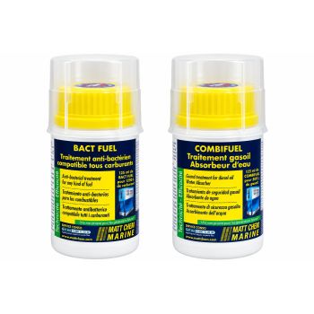 Kit traitement gasoil – Bact Fuel 125 ml + Combifuel 125 ml – antibactérien + absorbeur d'eau – Matt Chem