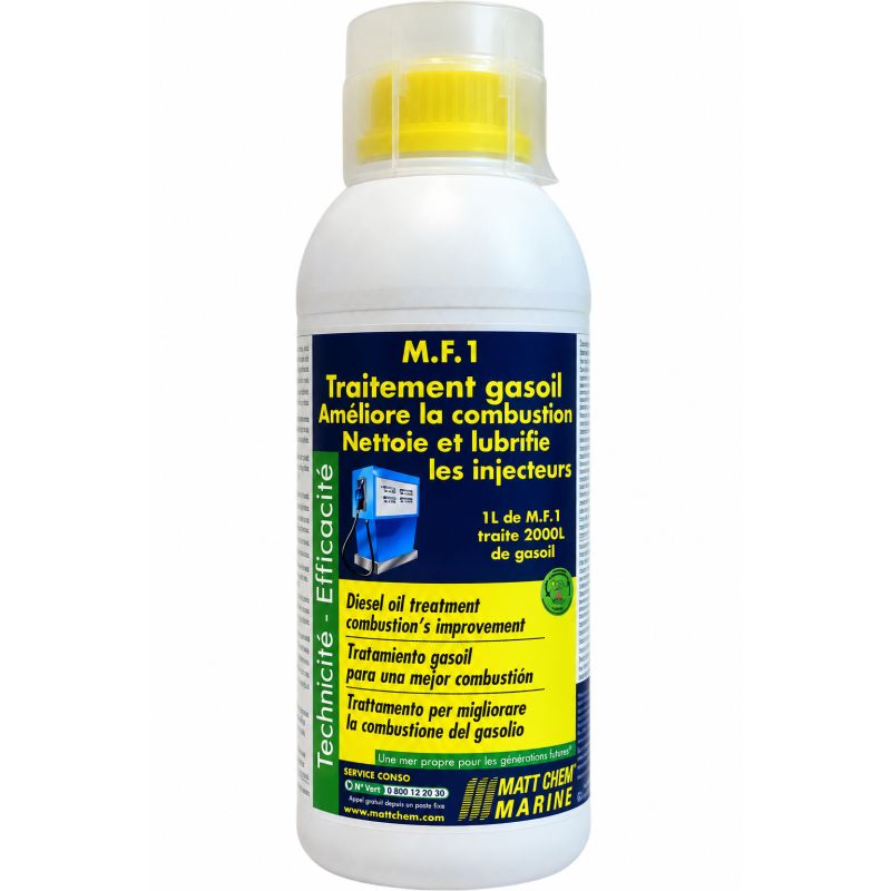 Traitement améliorant la combustion gasoil M.F.1 – 1 litre – nettoie et lubrifie les injecteurs – Matt Chem