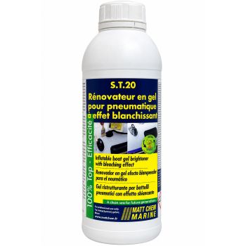 Rénovateur pneumatique en gel à effet blanchissant S.T. 20 – 1 litre – hypalon, néoprène, PVC – Matt Chem