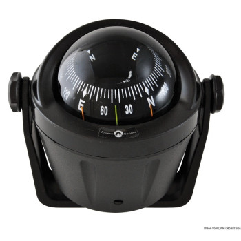 Compas compact Idra 3" haute vitesse sur étrier, boîtier noir, rose noire - RIVIERA
