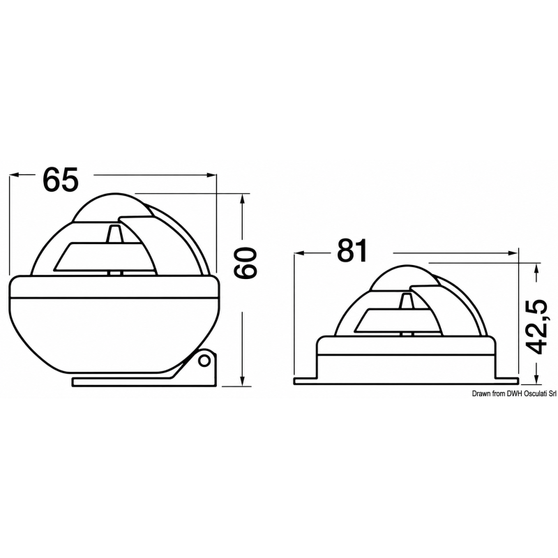 Compas Comet 2" sur étrier orientable boîtier...