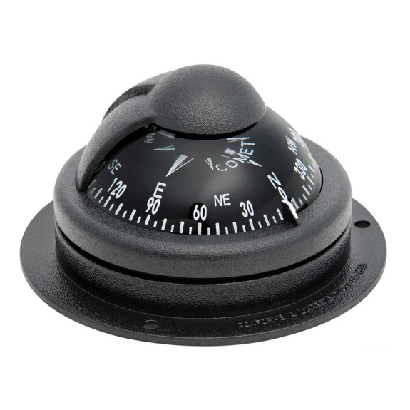Compas Comet 2" à poser sur plan - boîtier noir, rose noire - RIVIERA
