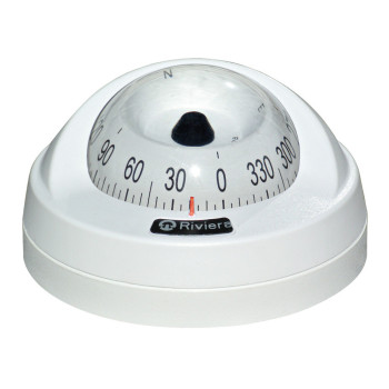 Compas Aries 2"1/2  boîtier et base blancs, rose blanche - RIVIERA