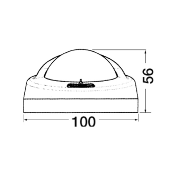 Compas Aries 2"1/2 boîtier et base blancs, rose noire - RIVIERA 2