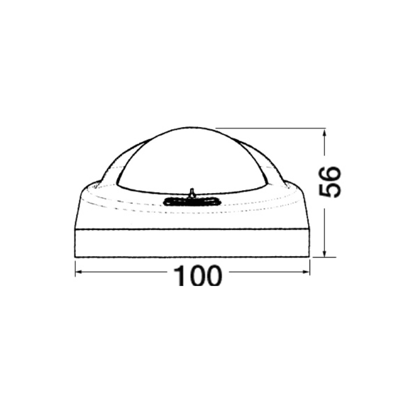 Compas Aries 2"1/2 boîtier et base blancs, rose noire - RIVIERA