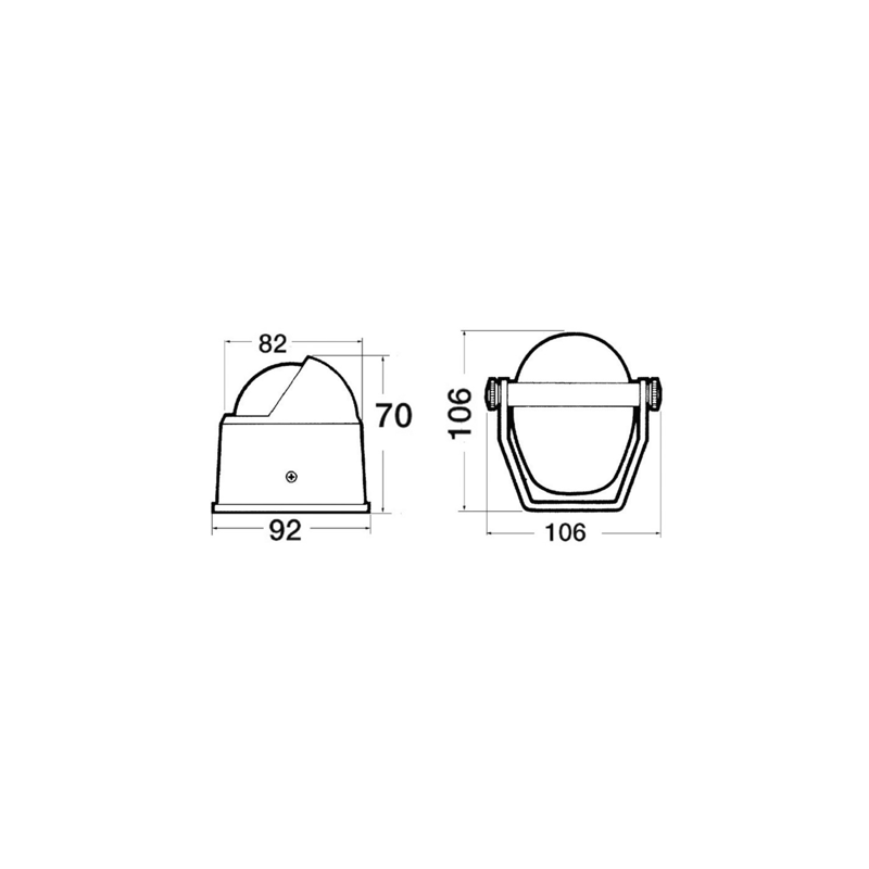 Compas Stella BS1 2"1/2, boîtier blanc, rose blanche - RIVIERA