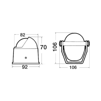 Compas Stella BS2 2"1/2 sur étrier, boîtier noir, rose noire - RIVIERA 2