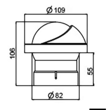 Compas encastré Artica Slim 2"3/4, éclairé 12 V, boîtier blanc, rose noire - RIVIERA 2