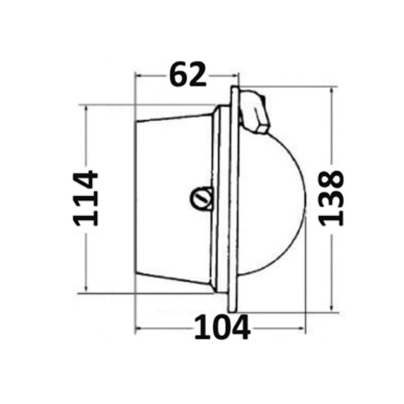Compas de cloison Polare 3" avec inclinomètre, éclairé 12 V, boîtier noir, rose noire - RIVIERA