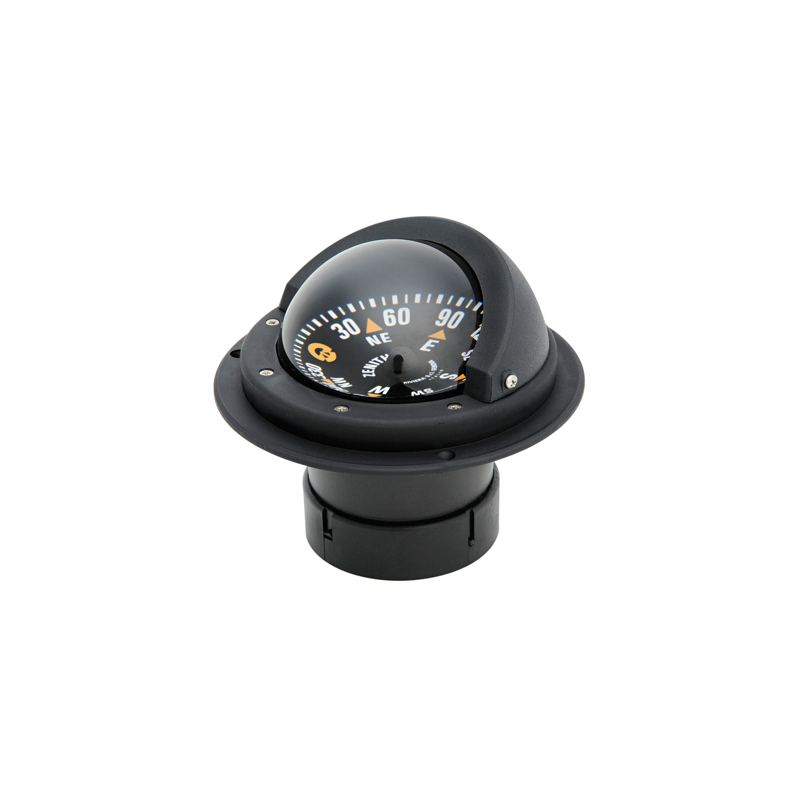 Compas encastré Zenith BZ1 3" standard, lecture verticale, boîtier noir, rose noire - RIVIERA