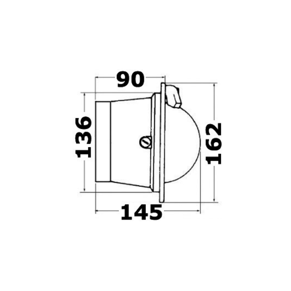 Compas de cloison Polare 4" avec inclinomètre, éclairé 12 V, boîtier blanc, rose bleue - RIVIERA