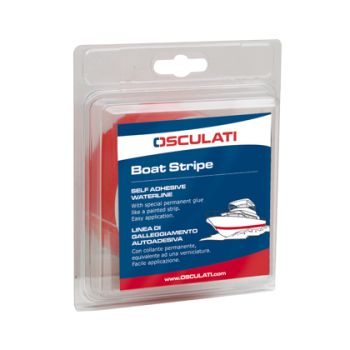 Bande adhésive de ligne de flottaison unie rouge, largeur 30 mm, rouleau de 10 m 2