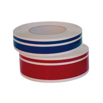 Bande adhésive de ligne de flottaison blanche à deux filets, largeur 34 mm, rouleau de 10 m
