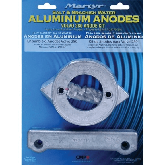 Kit Anodes aluminium pour EMBASE Volvo 280