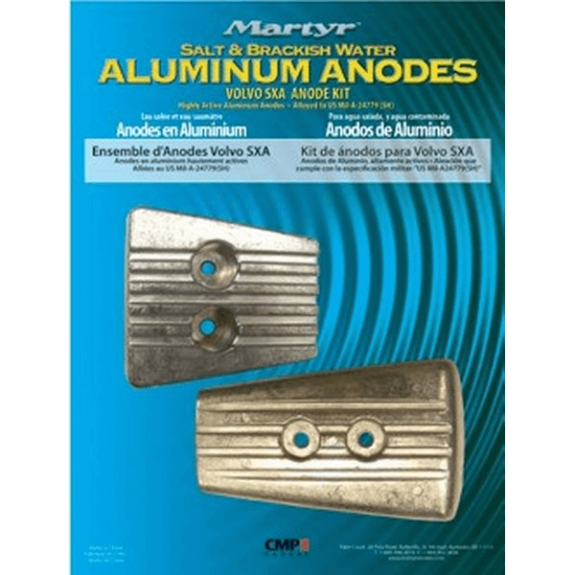 Kit Anodes aluminium pour EMBASE Volvo SXA / DPSA