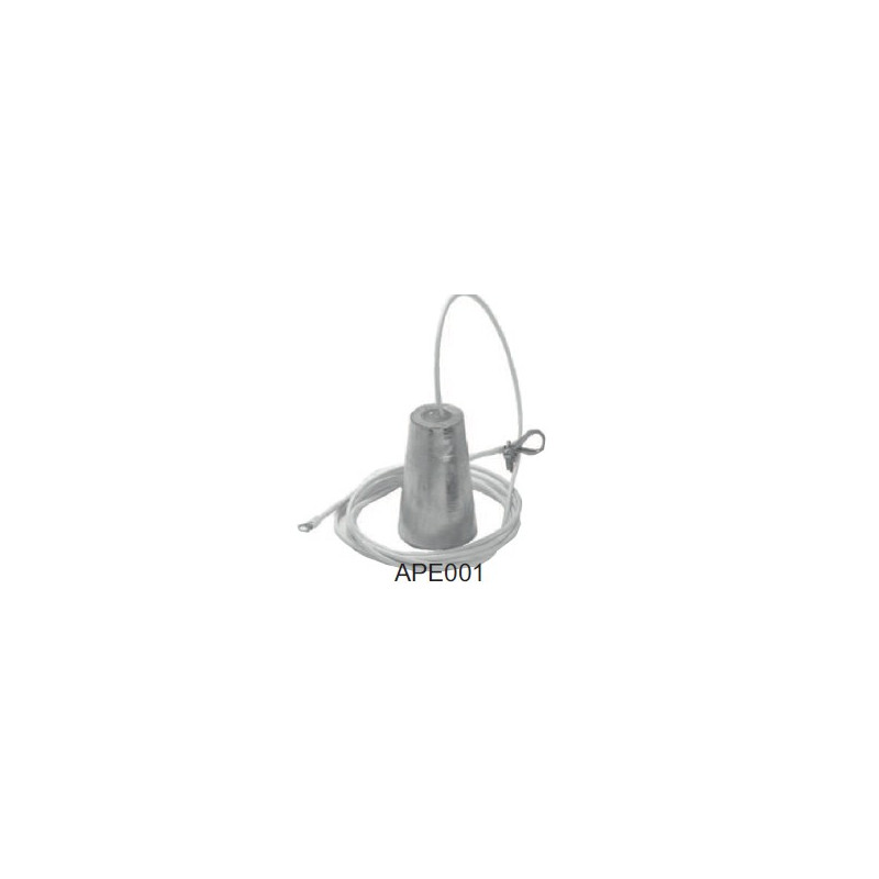 Anode aluminium à suspendre L.105MM + câble 4,50M