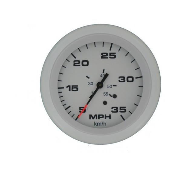 Speedo blanc 0-35mph (0-55km/h)