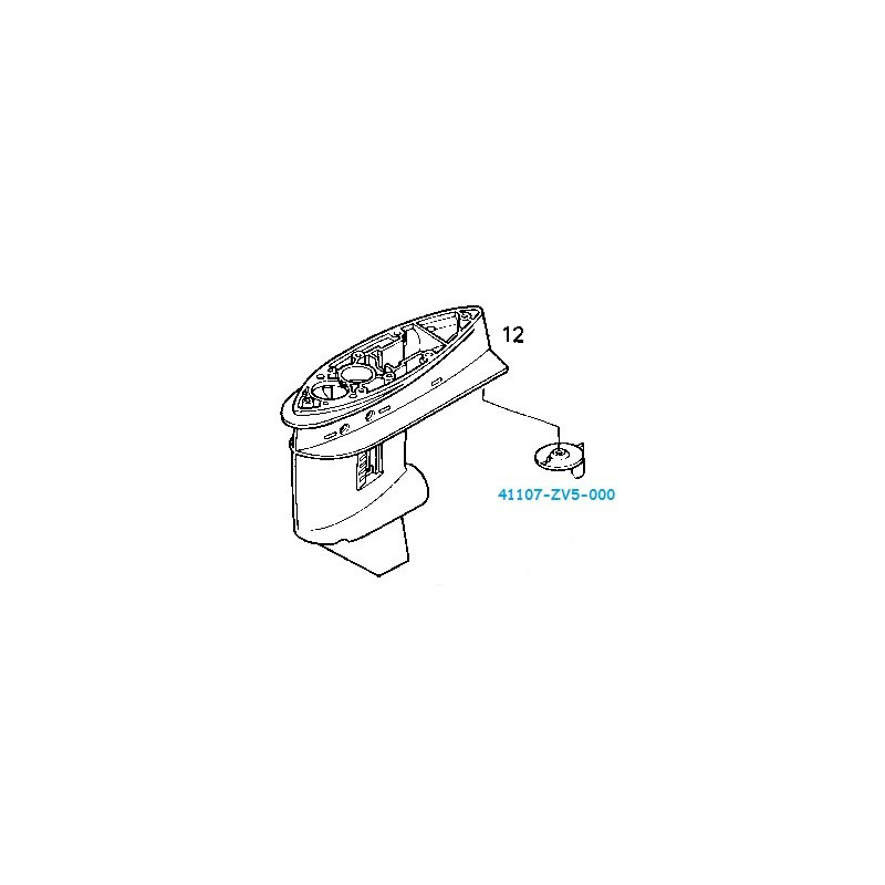 Anode alu Honda Queue De Carpe 95 mm pour BF20...