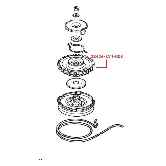 Pignon Démarreur Honda BF5 - 28426-ZV1-023