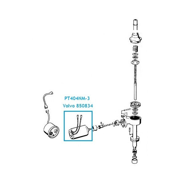 Moteur de Trim Volvo - AQ115 à AQ290 et embase 290