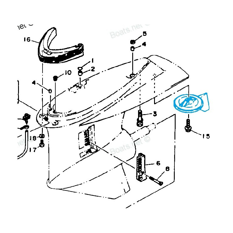 Anode dérive zinc Yamaha inbord 130-205-230-260cv