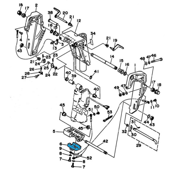 Anode étrier zinc Yamaha 40 CV et F40-F50