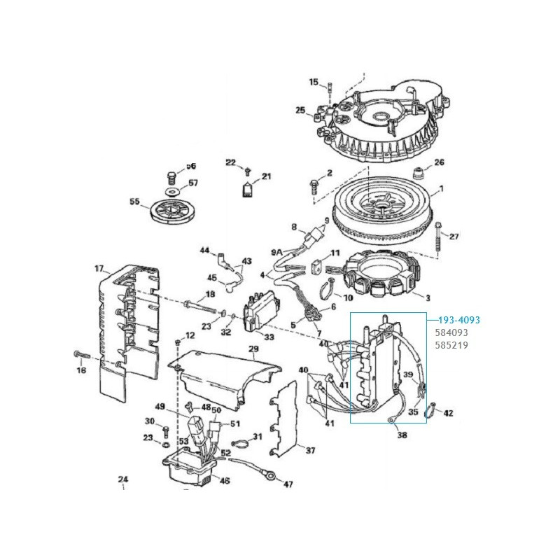Redresseur Johnson Evinrude  150 à 175 cv...