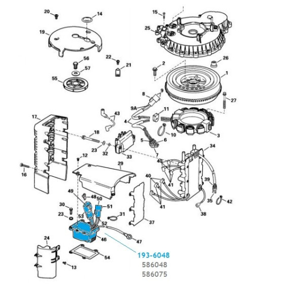 Redresseur Johnson Evinrude  90 à 175 cv (96-06)