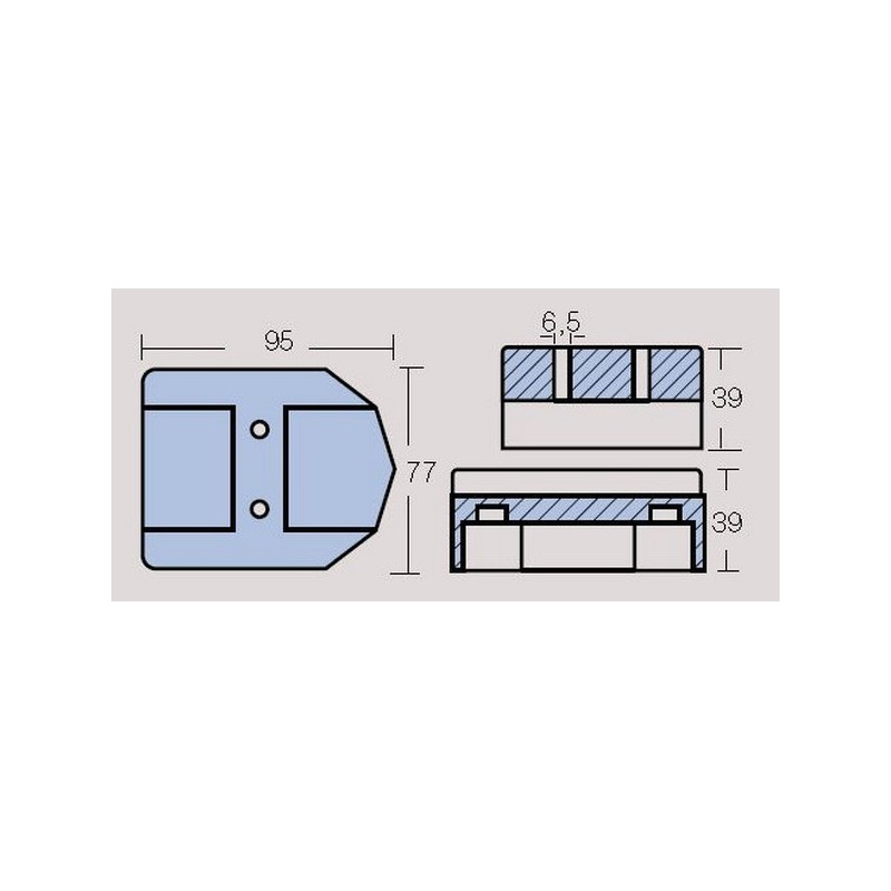 Anode Aluminium plaque Mercruiser Alpha...