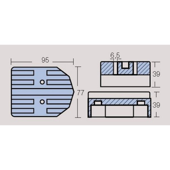 Anode plaque Mercruiser Alpha one/gen2, Bravo 1 et 2  rainurée