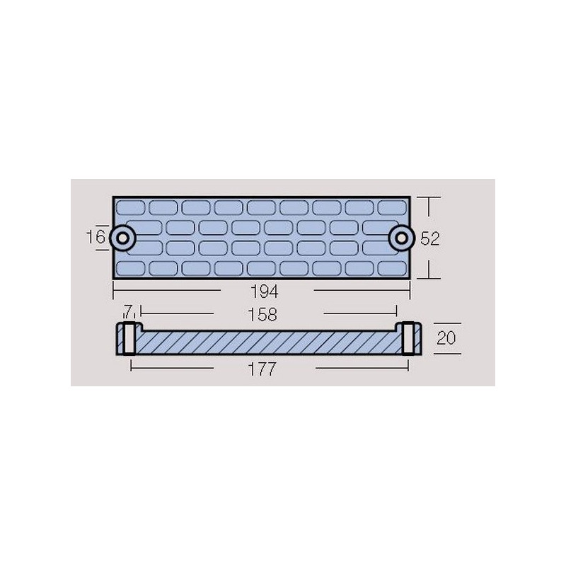 Anode Zinc plaque Mercury 70-200CV