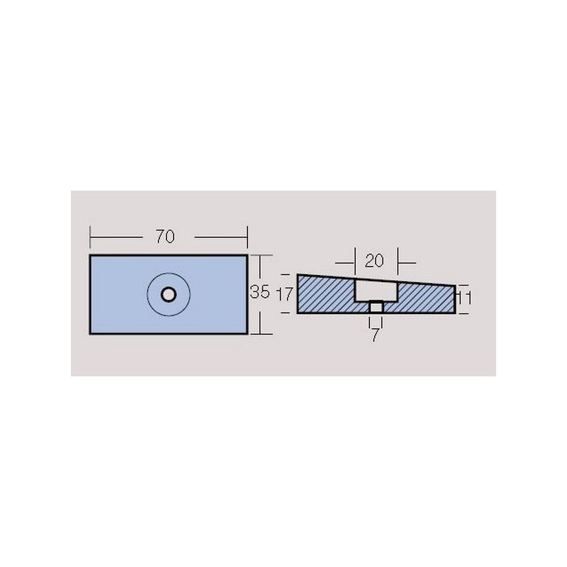 Anode encastrée Honda  75-130-225Cv
