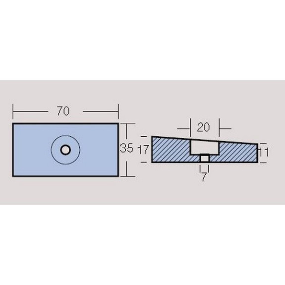 Anode encastrée Honda  75-130-225Cv