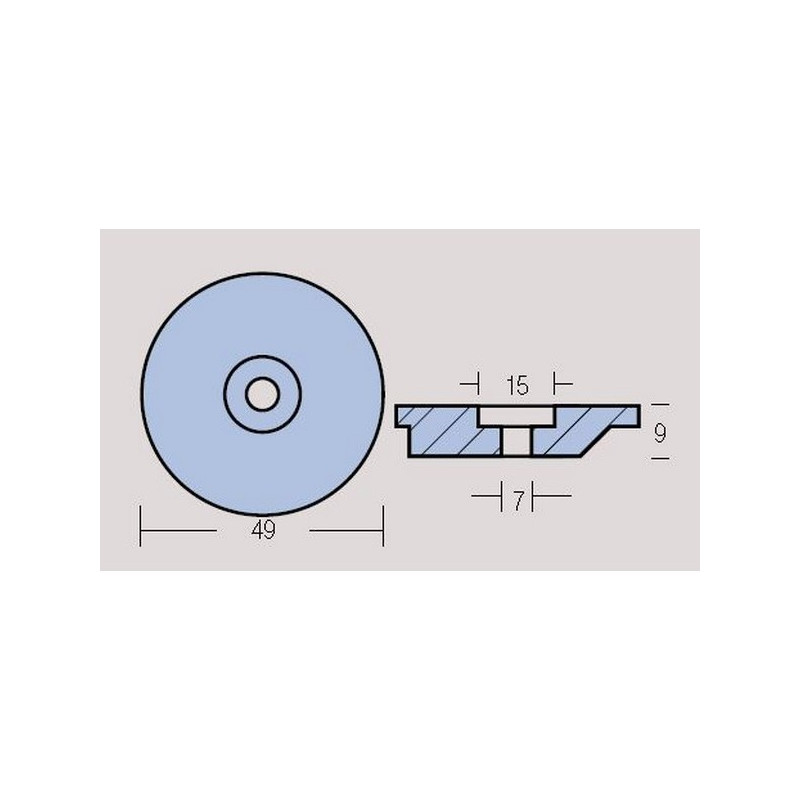Anode rondelle Suzuki 8, 9.9 et 15cv