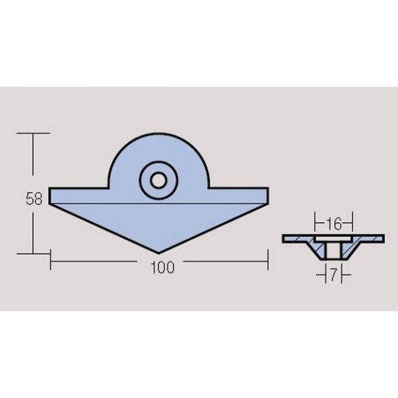 Anode Plaque Aluminium Yamaha 9,9-15cv
