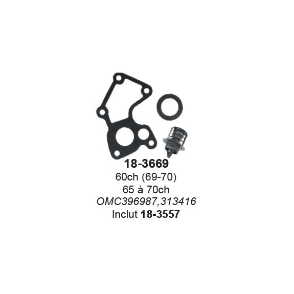 Kit Thermostat  Johnson Evinrude  60cv(69-70)-  65-70cv