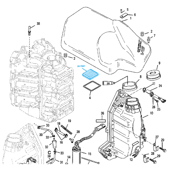 Filtre a Air Mercury 115-225cv DFI - SIERRA