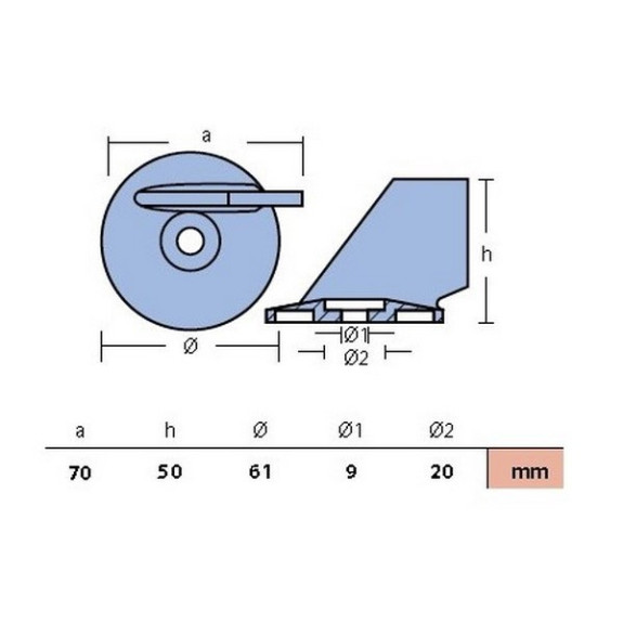 Anode dérive Zinc Suzuki 35 à 85 cv