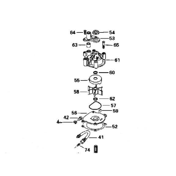 kit turbine johnson evinrude V4, V6 et V8, 5001594