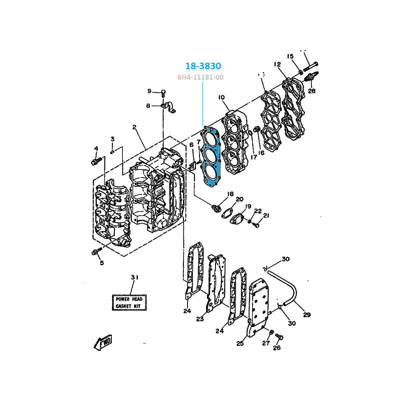 JOINT DE CULASSE  YAMAHA 40-50-P50