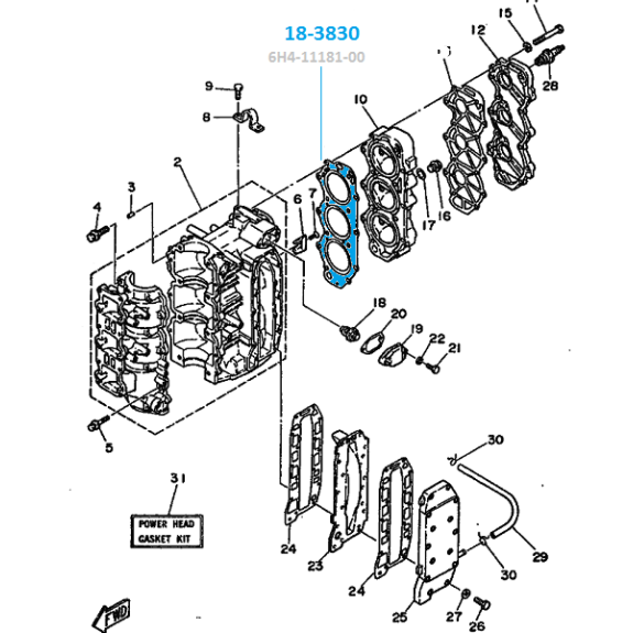 JOINT DE CULASSE  YAMAHA 40-50-P50