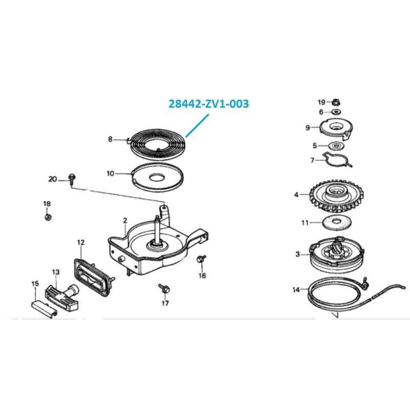 Ressort de lanceur Honda BF 5