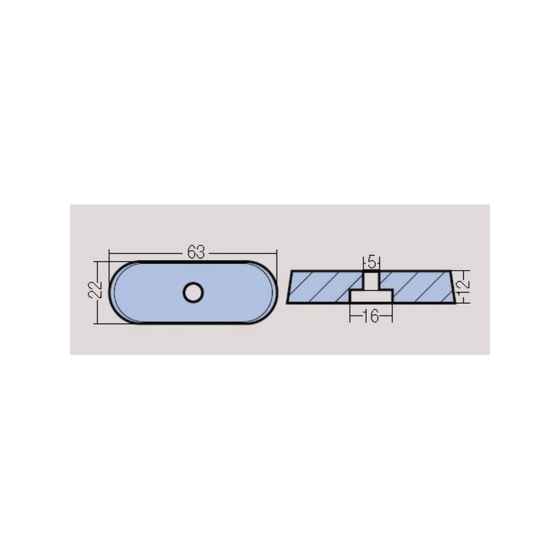 Anode Plaque aluminium Yamaha F6 - F8 et F9.9